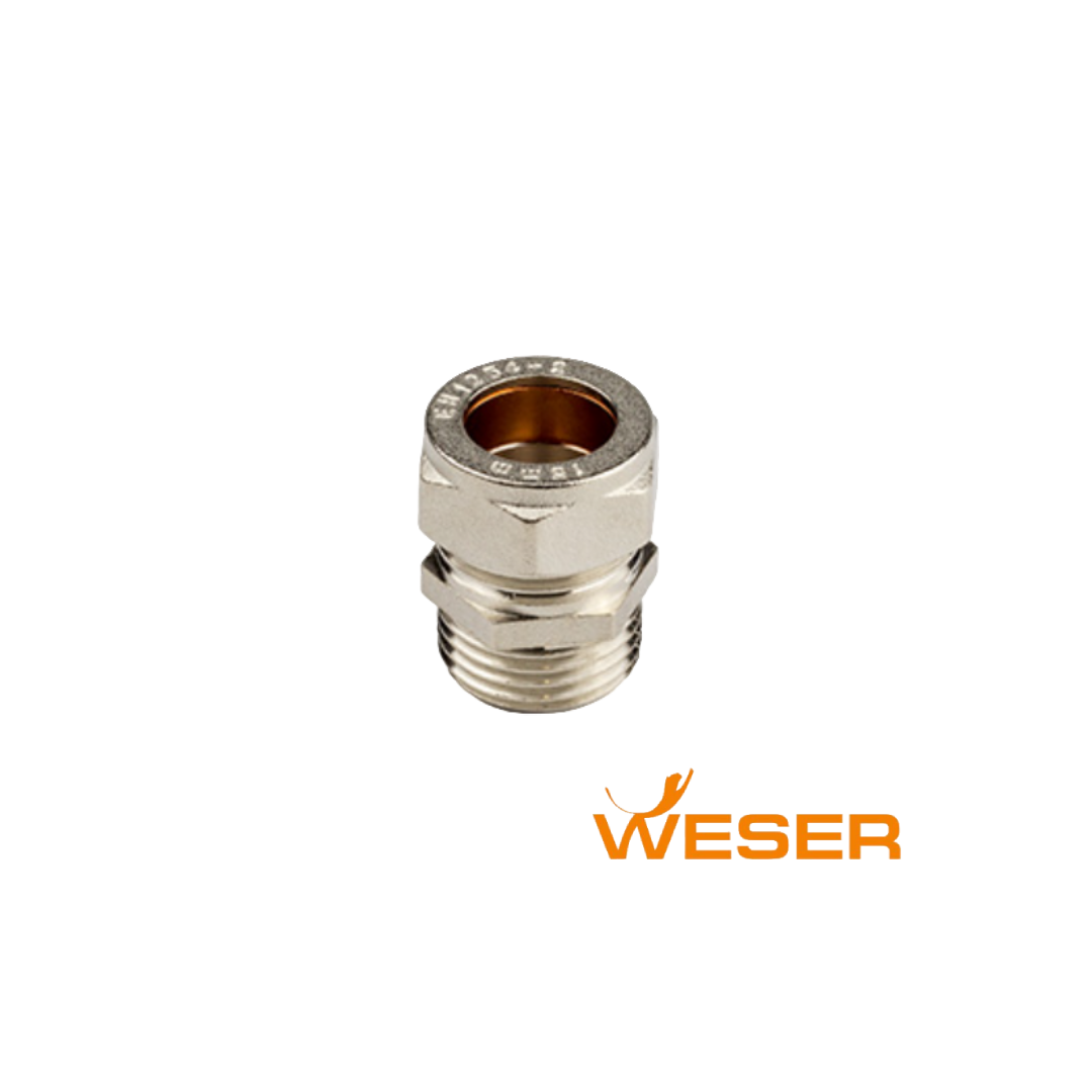 Фитинг для подключения L-образной трубки 15x1/2" Weser