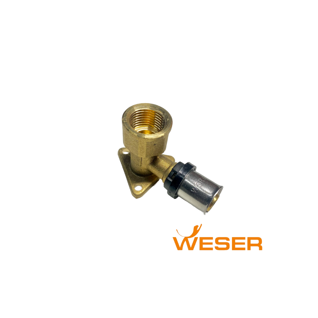 Водорозетка с креплением м/пл 16x1/2"(ВР) Weser